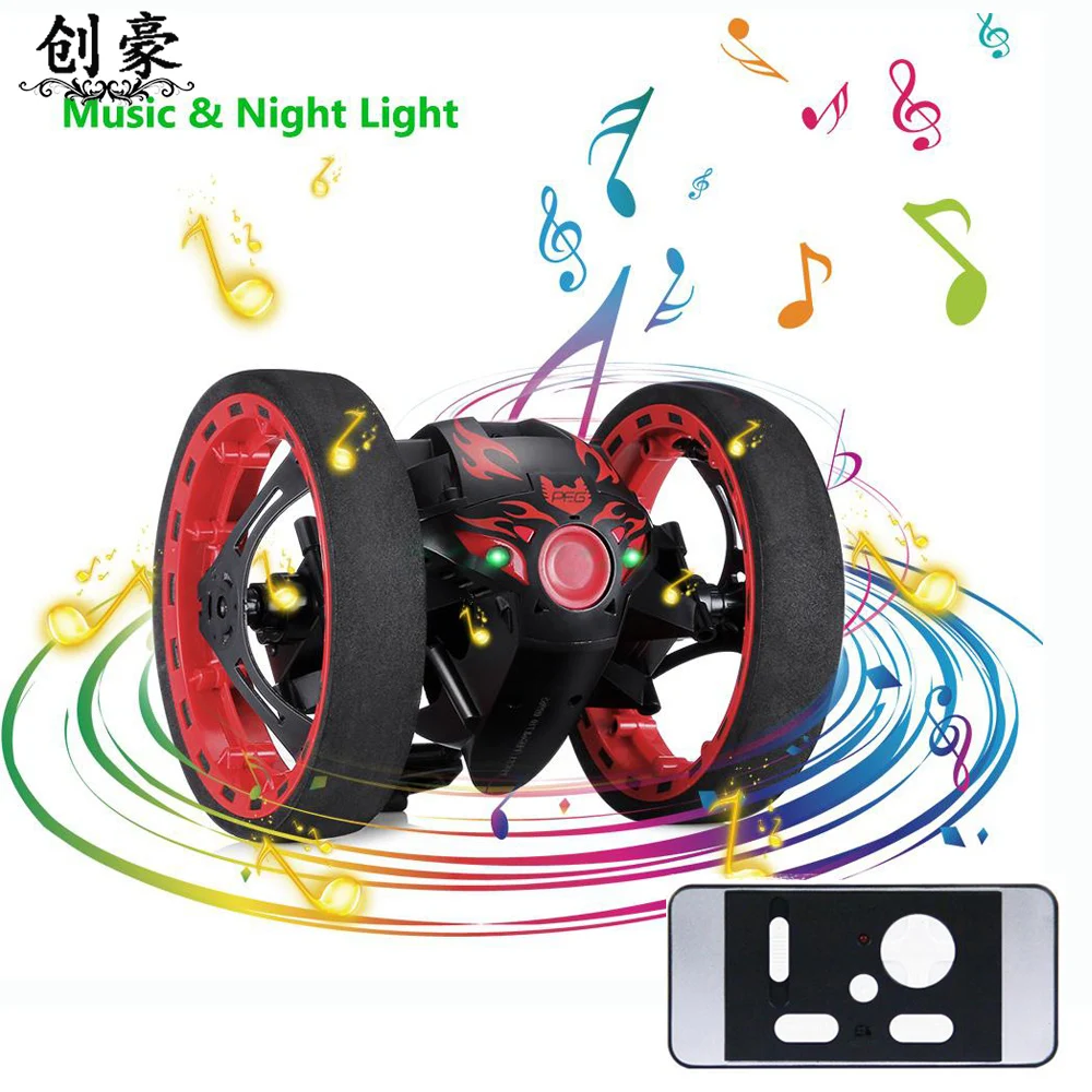 New Arrival Intelligent Mini Cars Bounce Car LY SJ-81 2.4GHz RC Car with Flexible Wheels Rotation LED Light RC Robot Car Toys 