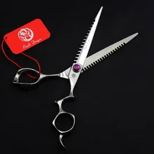 633#" бренд фиолетовый дракон высшего класса Парикмахерские ножницы 440C профессиональные ножницы для кошек, собак и домашних животных ножницы для стрижки волос животных