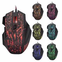 Darshion S8 Optical backlit Wired Gaming Mouse 7 Button LED Optical USB Computer Mouse Mice 3600DPI Colorful Breathing Light