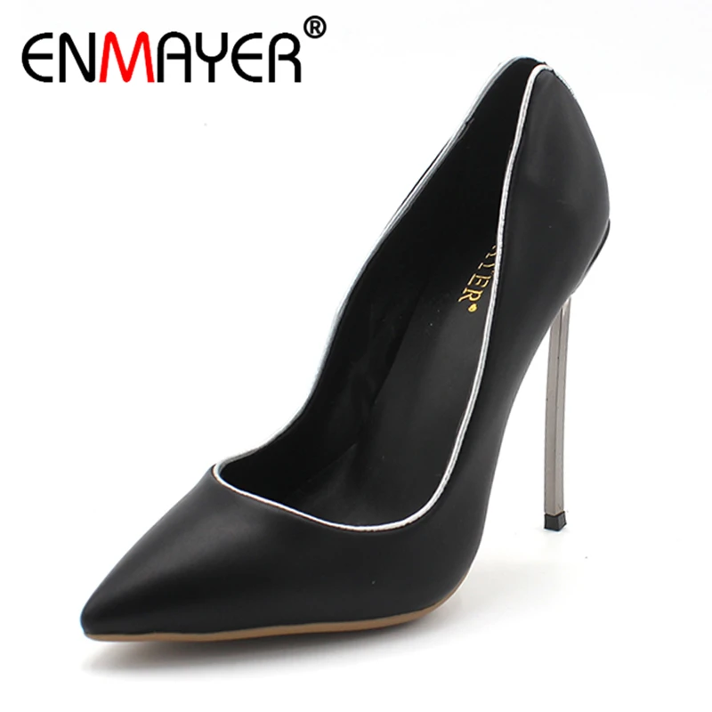 

ENMAYER Summer Women Pumps Extreme High Heels Pointed Toe Women Party Shoes Slip On Sexy Comfortable Shallow Plus Size 34-43