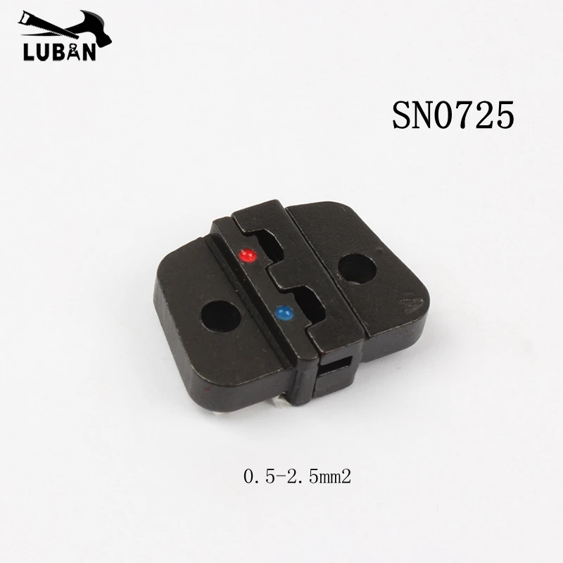 

SN0725 Die Sets MINI EUROPESTYLE for SN CRIMPING PLIER series hand crimping tool and for SN-0725 crimping tool 0.5-2.5mm2 jaws