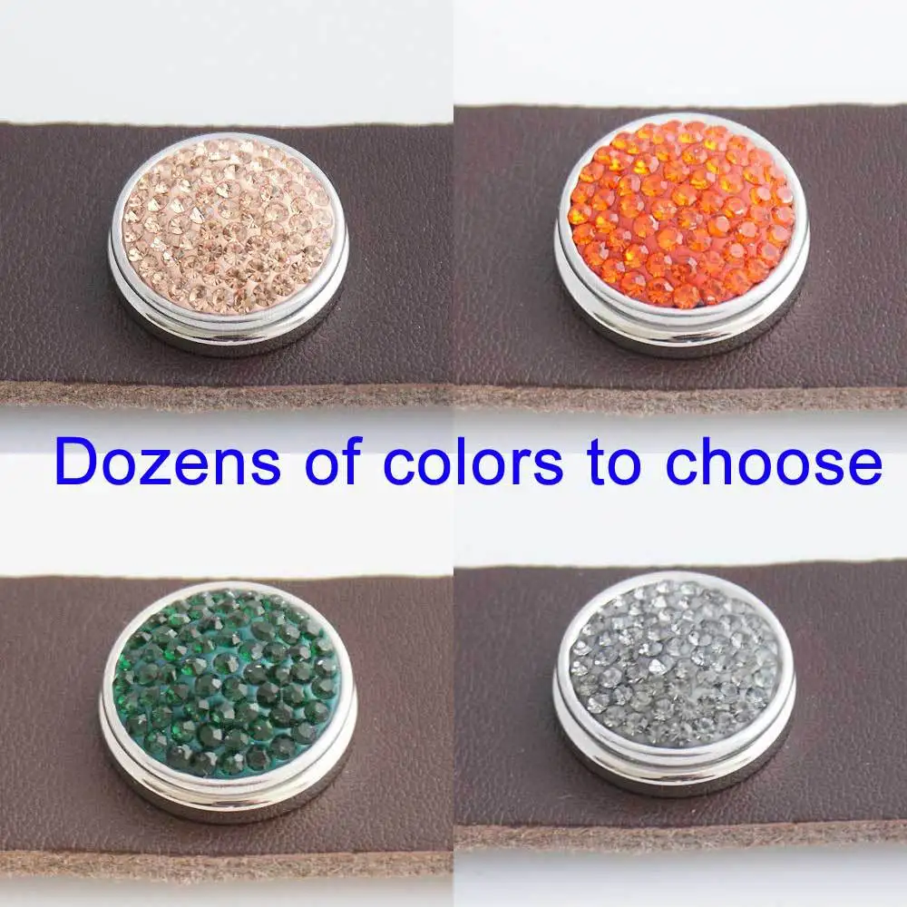 

OEM 18mm Clay Rhinestone ginger snaps button Jewelry charms with copper bottom fit ginger snaps bracelets KB2300-2