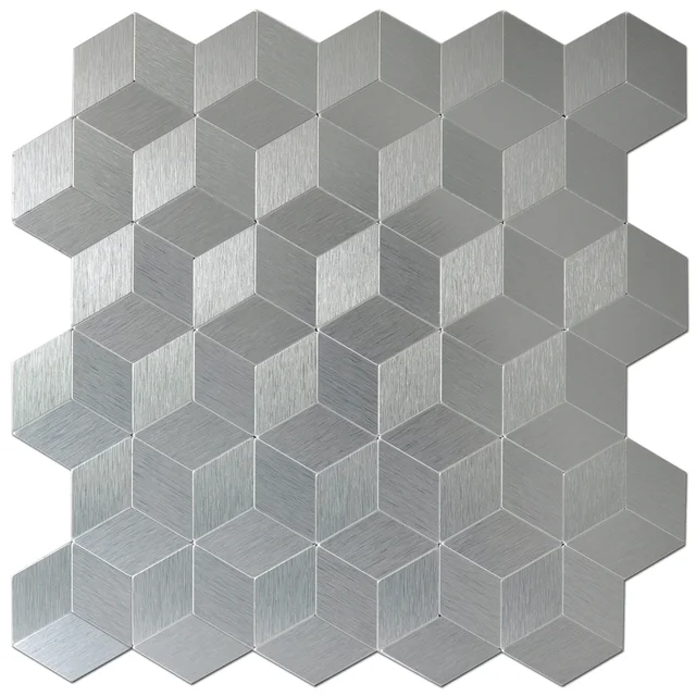 10 sheets peel and stick metal mosaic decorative wall tile 12 x peel and stick metal sheets