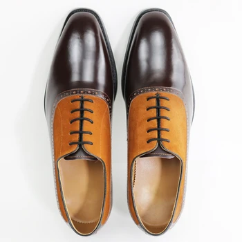 

Men Dress Leather Shoes Carved Goodyear Leisure Oxfords Men Genuine leather