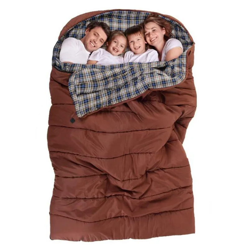 Large Family Sleeping Bag Double Person Liner Cotton Nature Hike Large Family Sleeping Bag Double Person Liner Cotton Nature Hike Kid Children Lover S Hangout Outdoor Camping In Bags From