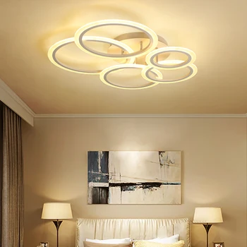 

Circel irregular Rings Ceiling Lights For Living Room Bedroom Home AC85-265V Modern Led Ceiling Lamp Fixtures lustre plafonnier