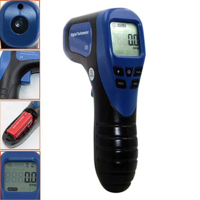 Handheld Tachometer Digital Tachometer, Handheld Contact Motor Speedometer Tach RPM Accurate Quick Measuring Tool For Motor Car Making Speedometer Calibration Tool