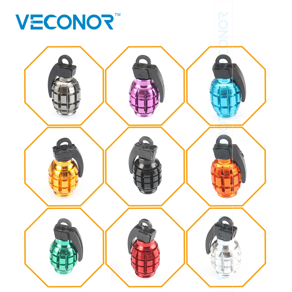 12 шт./упак. граната Shaped Универсальный alu-сплава шина колпачки для автомобиля Грузовик Мотоцикл Велосипед клапана покрышки аксессуары
