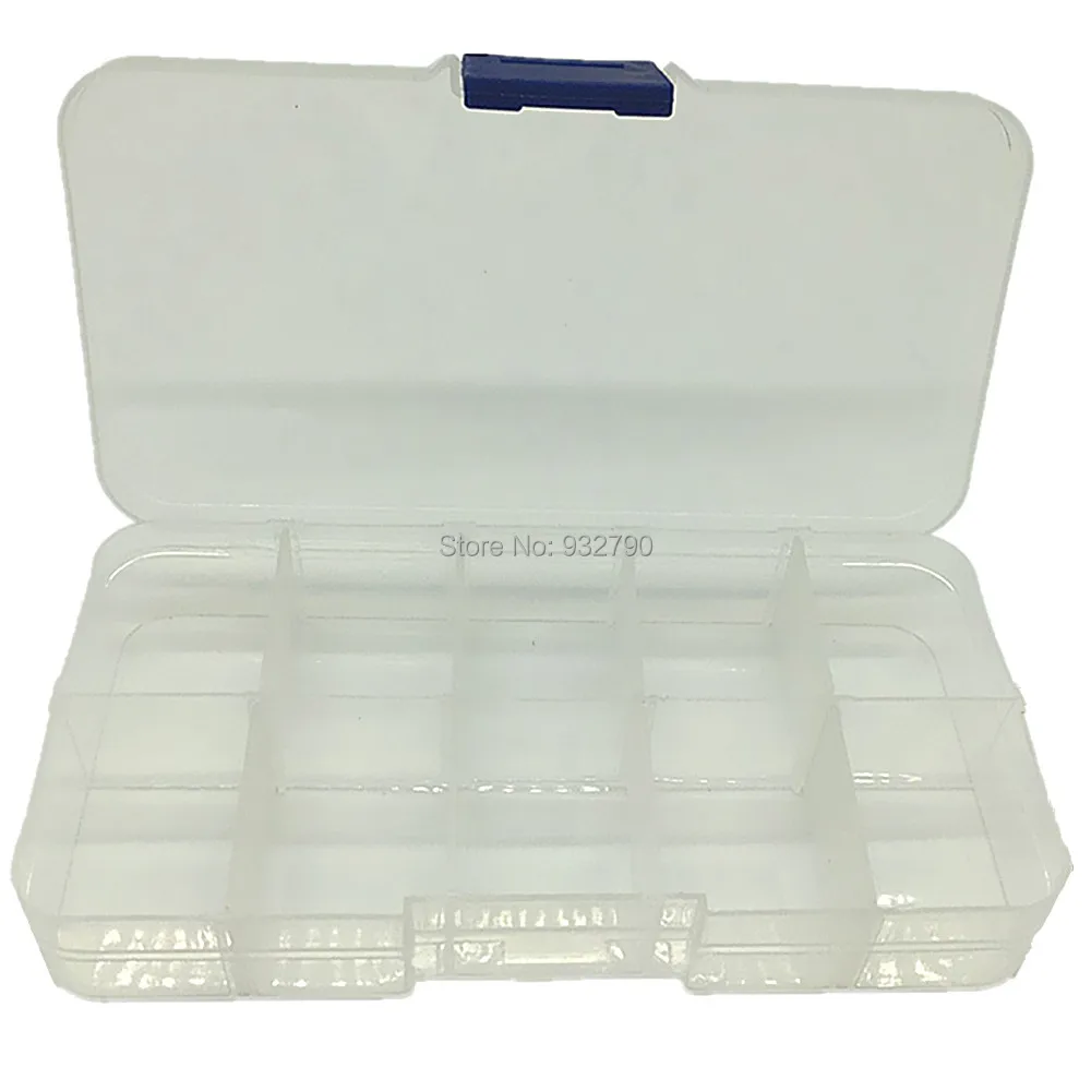 

Plastic Jewelry Box Organizer Storage Container Adjustable Dividers 10 Grid Case 10 Compartments Jewelry Bead Craft Storage Box