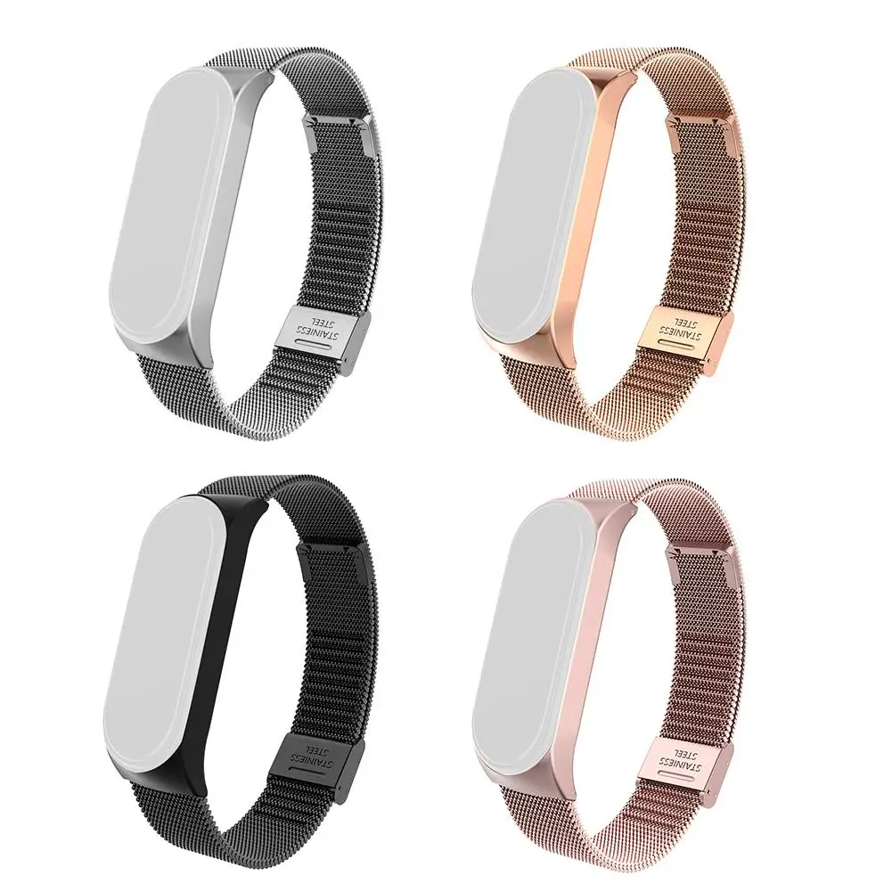 Mi lanese магнитный ремешок для xiaomi mi band 4 браслет из нержавеющей стали Браслет замена