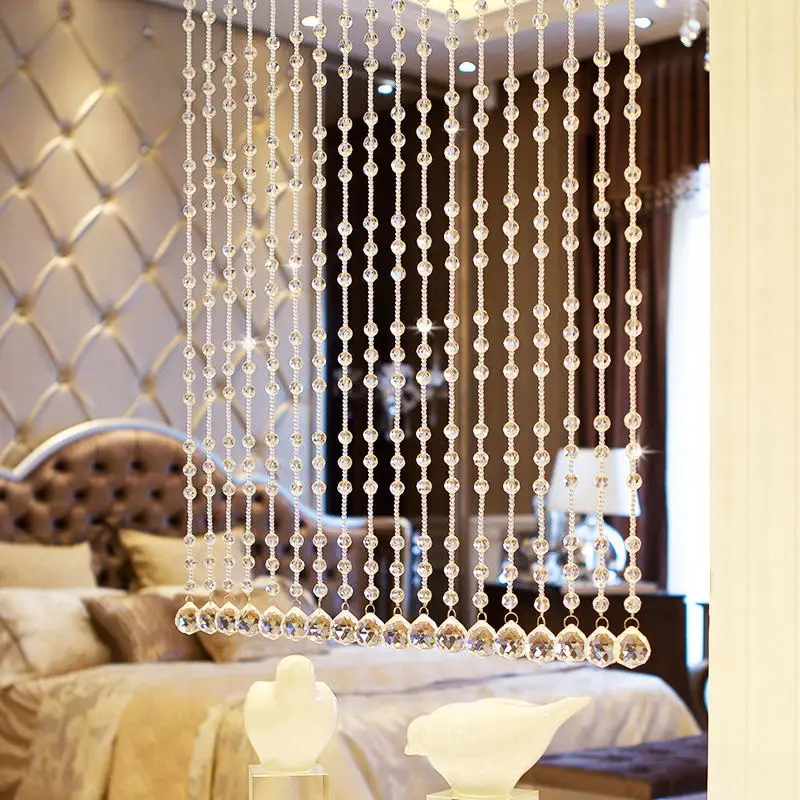Beaded Curtain String Door Window Room Panel Glitter Crystal Ball