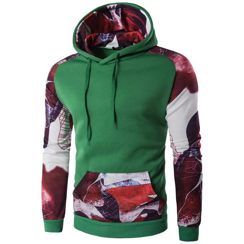 

Brand 2019 Hoodie Zipper Green Sweatshirt Men Autumn Tracksuit Men's Clothing Hoody Big Size Sweatshirt Casual Shirt HD33