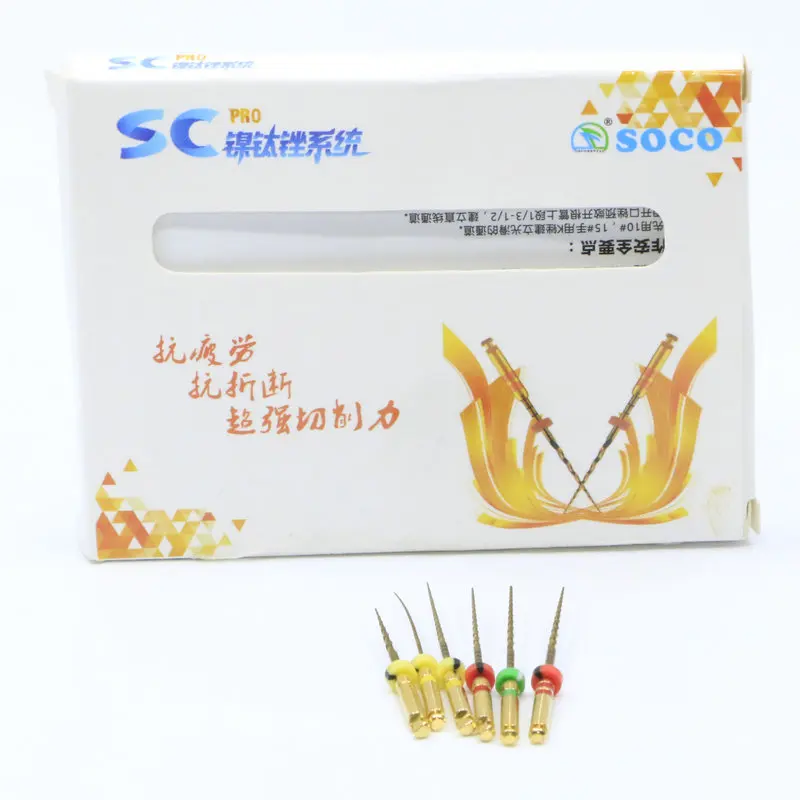 Tanie Narzędzie stomatologiczne SOCO SC Pro pliki obrotowe 25mm różne pliki Endo kanał korzeniowy dla stomatologii endodontyczne stomatologiczne