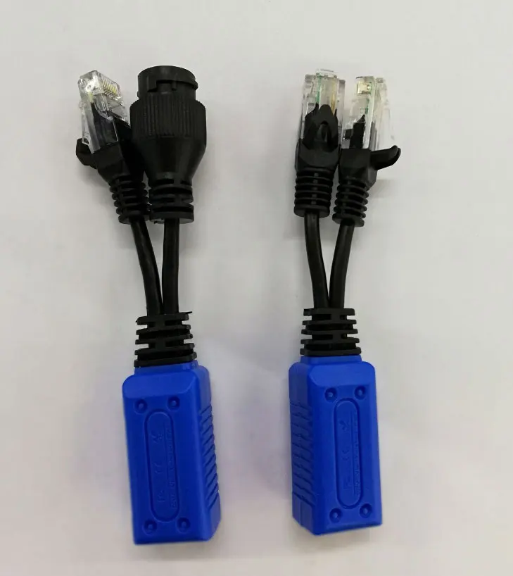 2 Connecteurs POE Splitter RJ45 - Alimentation 5V/12V/24V/48V Pour Caméras IP, Points D'accès - Jusqu'à 40m