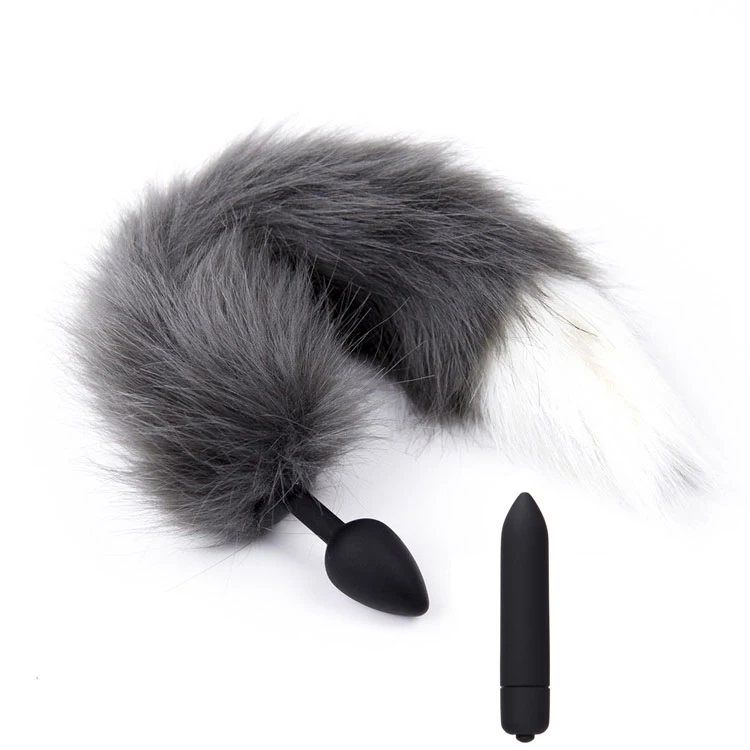 Silicone 10 Bullet Speed Vibrator Anal Plug Fox Tail Sex Toys Vibrating BDSM Products Erotic Toy For Men Woman Couples | Красота и