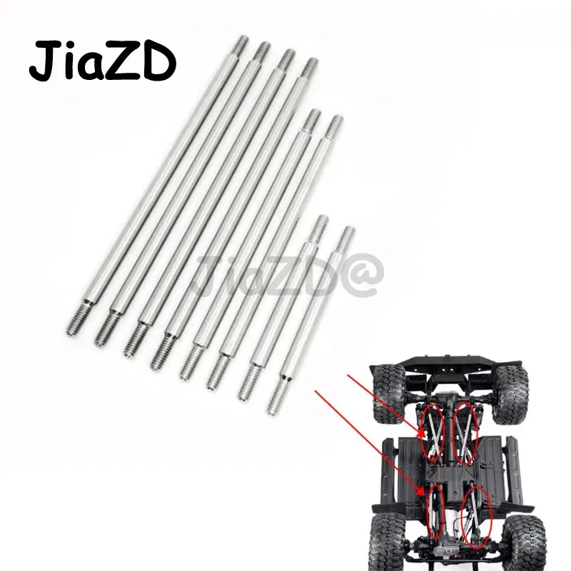 

8PCS Titanium Alloy TRX4 Chassis Pull Rod Anti-rust Rod without Ball Joint for RC Car TRX-4 324 Wheelbase Defender Tactical Unit