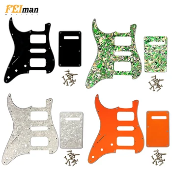 Pleroo Guitar Accessories left handed Pickguards with back plate for Fender Stratocaster Standard ST HSH Guitar Scratch Plate newest arrival china oem satin cherry finish lpj electric guitar left handed guitar custom available