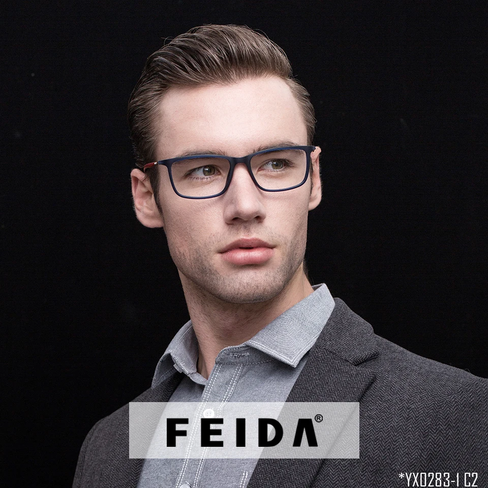 Квадратные очки FEIDA TR90 для мужчин и женщин прозрачные из углеродного волокна
