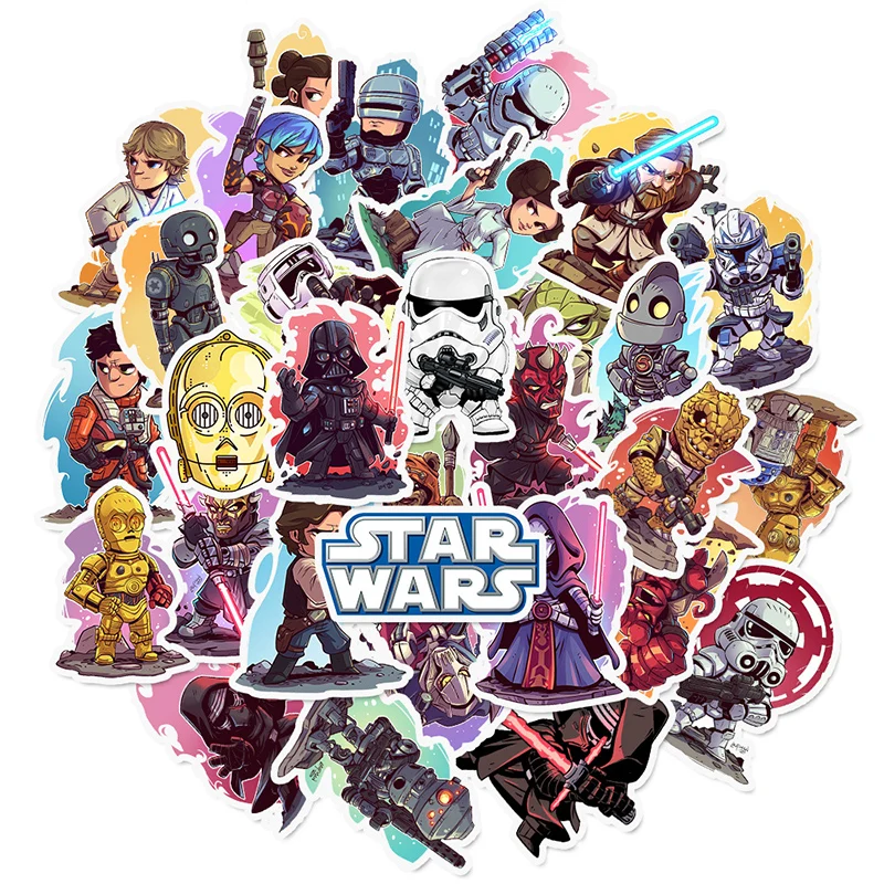 50 PCS STAR WARS Stickers Pack Movies Character Sticker For DIY Skateboard Motorcycle Luggage Laptop Cartoon Sticker Sets