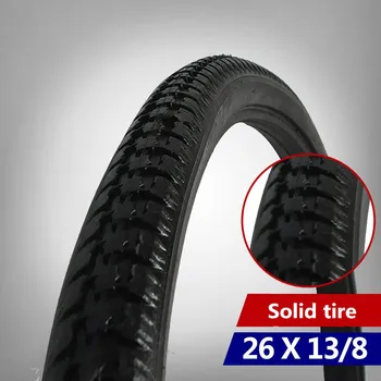 

Black 26*1 3/8 Solid Fixed Gear Road Bike Tire Bicycle Cycling Tubeless Tyre