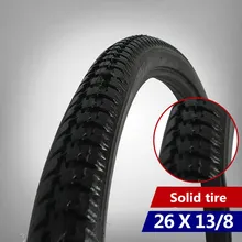 Black 26*1 3/8 Solid Fixed Gear Road Bike Tire Bicycle Cycling Tubeless Tyre