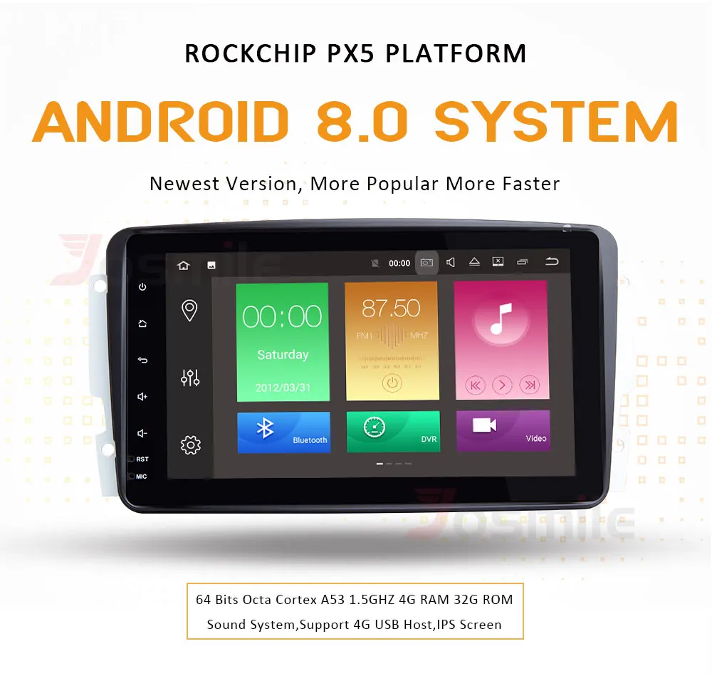 Perfect Android 8.0 Octa Core Gps Auto Radio Car NO DVD Player For Mercedes/Benz/CLK/W209/W208/Vaneo/Viano/V Multimedia Navigation OBD 0