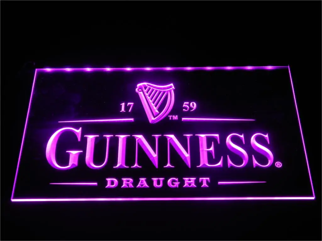 A002 Guinness винтажные логотипы пивной бар светодиодный неоновый светильник с переключателем вкл/выкл 20+ цветов 5 размеров на выбор
