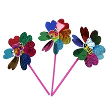 6 шт. вертушка на палочке мультфильм милый забавный красочный ветер Спиннер веялка Классические игрушки для малышей детей подростков