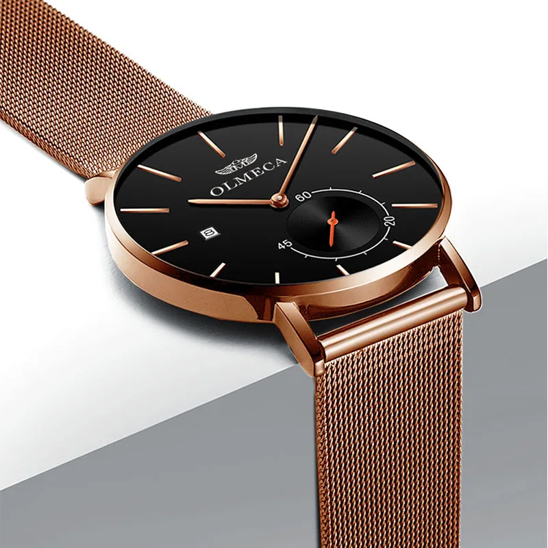 

Watch Men Top Brand Luxury Quartz Mens Watches Casual Slim Mesh Steel Business Waterproof Watches Male Clock Relogio Masculino
