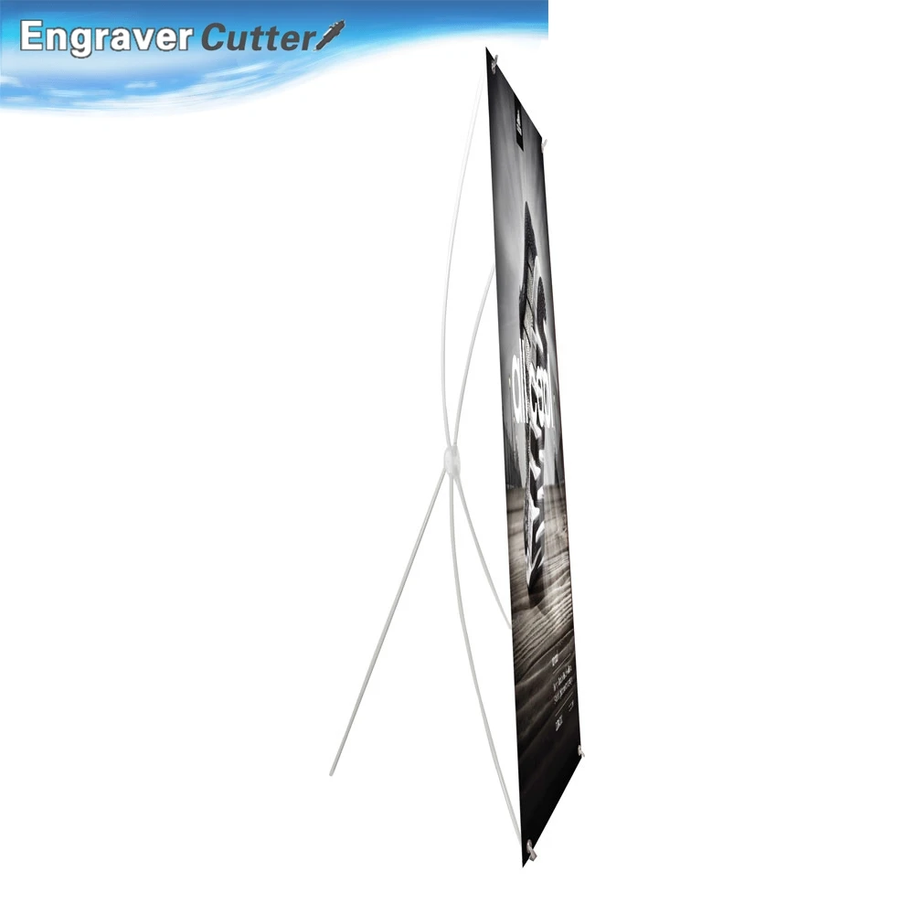 

5pcs / carton, 60 x 160cm White Separable X Banner with Bearing Hook, Graphic Included, Trade Show Display, Banner Stand