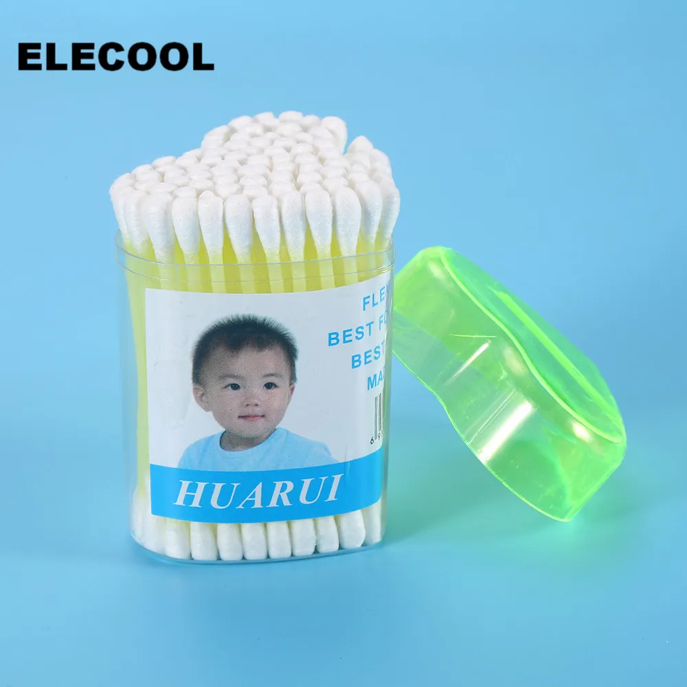 

ELECOOL 80pcs/box Disposable Plastic Cotton Swab For Cure Stick Makeup Cosmetic Medical Cotton Swabs Applicator Double-head