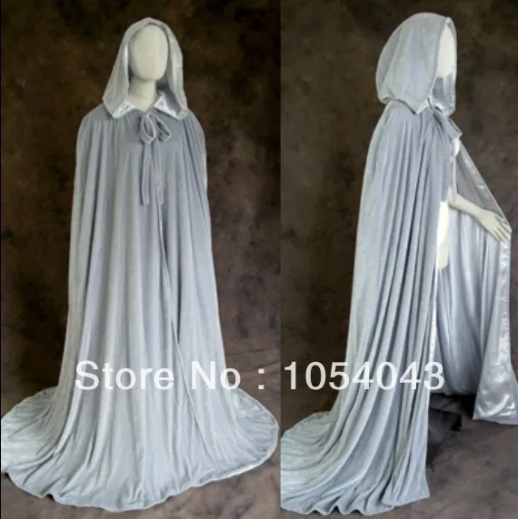 New Stock Halloween Velvet Hooded Cloak Wedding Cape Wicca SCA S M L XL XXL