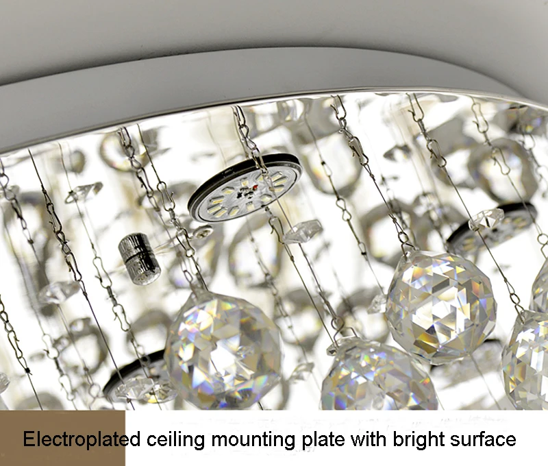 Современный Модный Романтический круговой K9 хрустальный светодиодный потолочный светильник DIY домашний декор для столовой из нержавеющей стали потолочный светильник
