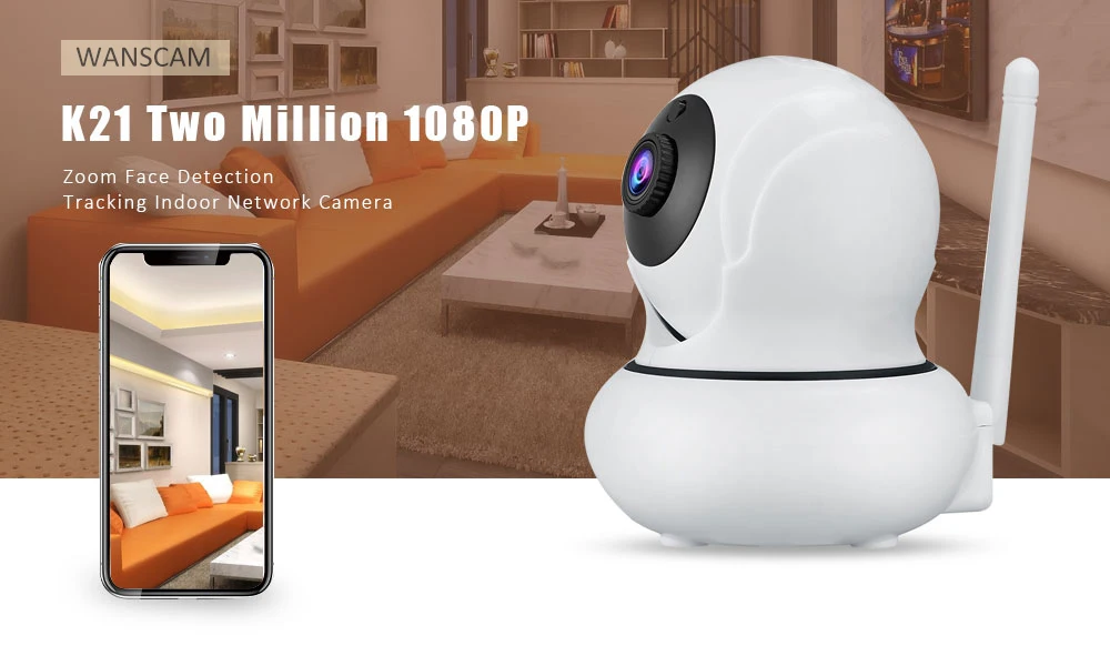 WANSCAM K21 1080P WiFi умная ip-камера с зумом для распознавания лица, трекинг TPZ, двухстороннее аудио приложение, монитор, камера наблюдения в помещении