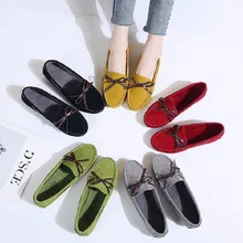 2019 spring new versatile bow a pedal flat peas women's shoes