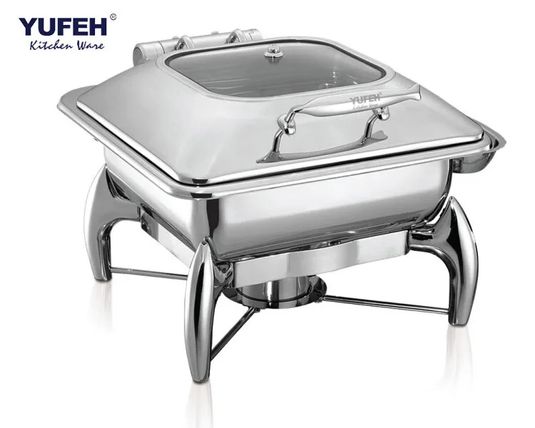 Wholesale Stainless Steel Hydraulic Chafing Dish Gold Buffet Dishes