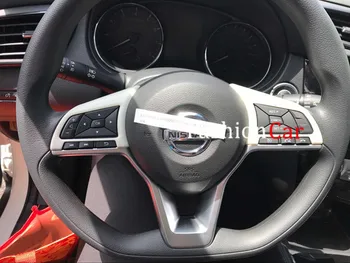 

2pcs/set ABS Matte Interior steering wheel button cover Trim For Nissan X-trail 2017 car styling