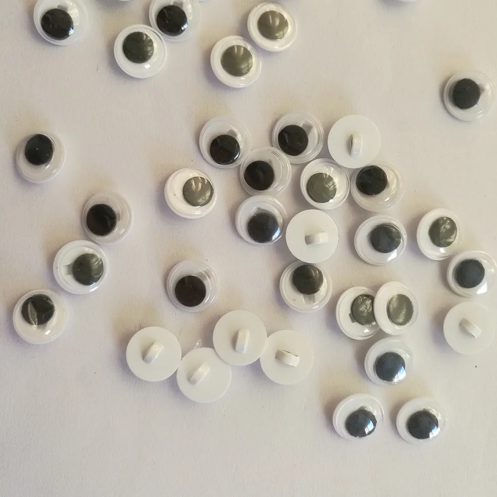 Not Self-adhesive Wiggle eyes 4mm-30mm Dolls Eye DIY Craft Googly Black  Eyes Used For