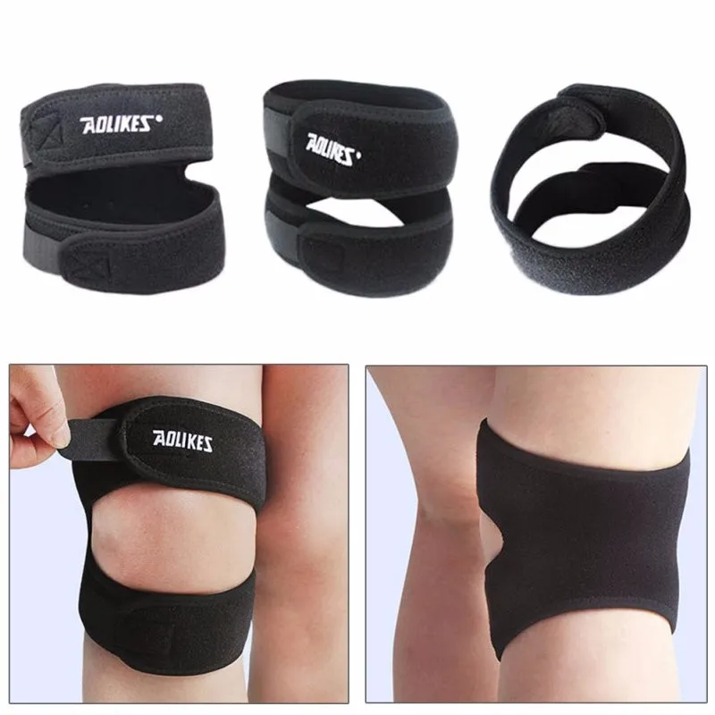Footful Running Leg Padded Knee Support Brace Guard Patella for Sport Gym TX01