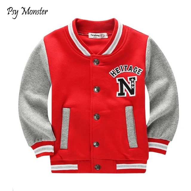 School Baseball Coats for Student Boys Girls Spring Jacket Children's