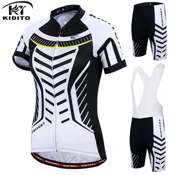 

KIDITOKT Pro Women's Cycling Jersey Set Quick-Dry Bike Wear Cycling Clothes Breathable Mountain Bicycle Cycling Clothing Suit