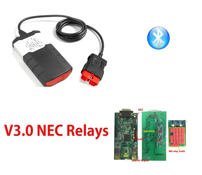 VCI TCS CDP зеленый V3.0 PCB. R3 KEYGEN автомобили Грузовики диагностический инструмент с Bluetooth vd ds150e cdp для delphis obd2 сканер - Цвет: with bluetooth
