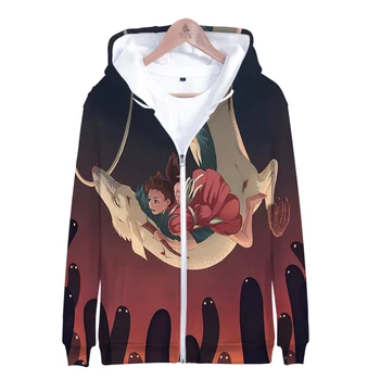 

Miyazaki Hayao Spirited Away Anime movie ogino chihiro 3D Zipper hooded sweatshirt Men/Women Hip hop Casual Zipper clothes