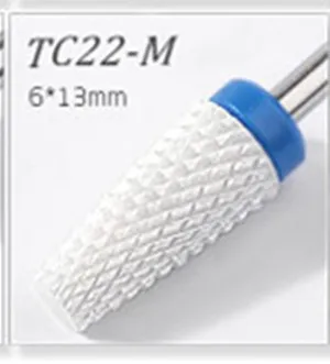 3/32 ''керамический сверло для ногтей пуля вращать заусенцы резцы для фрезы для маникюра педикюра Инструменты Электрические аксессуары для сверления ногтей - Цвет: TC22-M