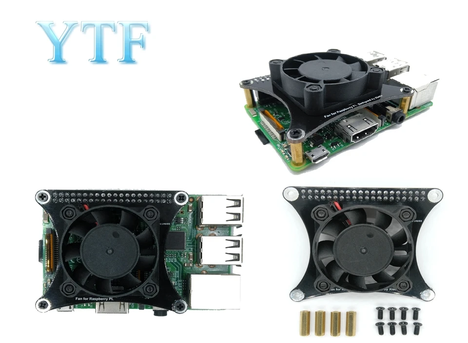 

NEW Raspberry pi 2 3 b + silent fan heat sink wind speed PWM controllable