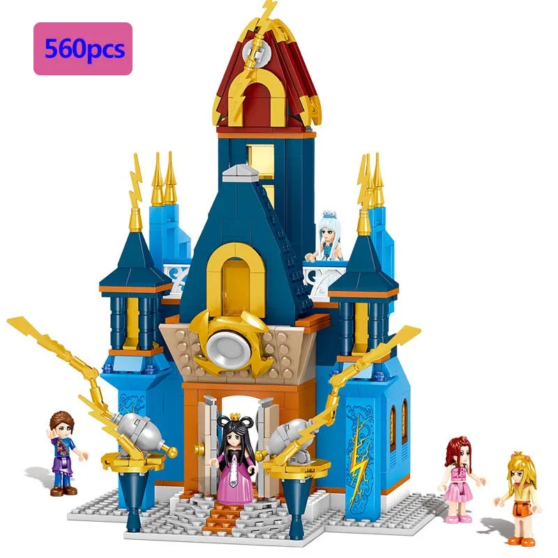 

560pcs Girl series Magic castle of prince and princess Building Blocks For Children gifts compatible legoings friends