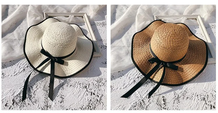 2018 Summer New Arrived Women Seaside Vacation Sunscreen Sun Hat  Beach Casual Straw Hat (2)