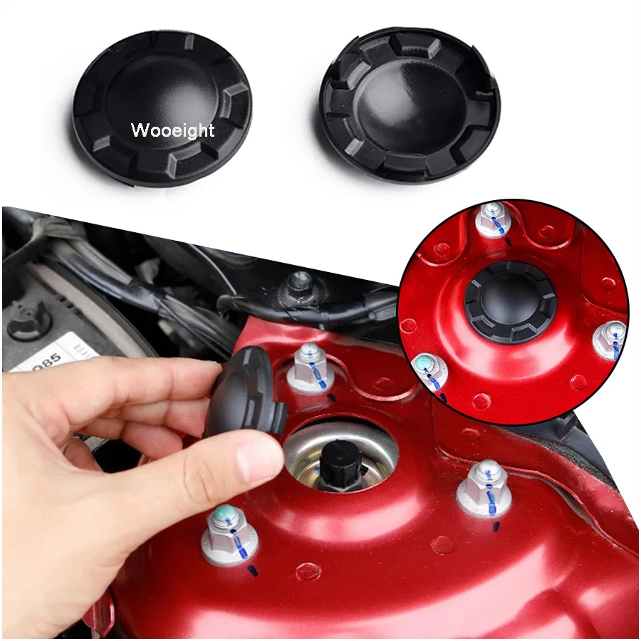 Wooeight 2Pcs ABS Shock Absorber Cover Dust Cap Decorative For Mazda 3 6 2016 2017 CX5 2016-2018 CX-5 CX-9 2017 (5)