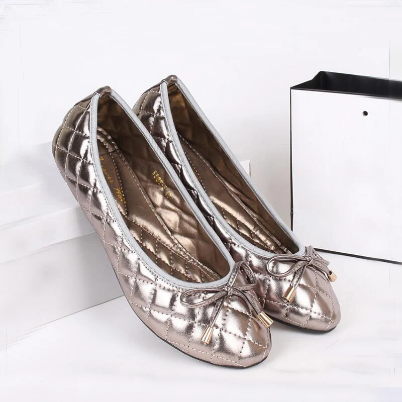 plaid ballet flats