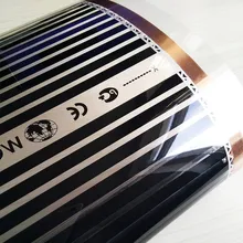 8m2 280 Вт/м2 220 В электрическая инфракрасная пленка температура низкая электрическая графитовая электрообогревная пленка теплый подогрев пола коврик